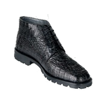 Los Altos Caiman Hornback Boots Black