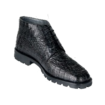 Los Altos Caiman Hornback Boots Black