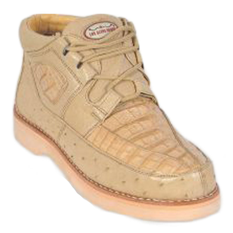 Los Altos Caiman & Ostrich Casual Shoes Oryx