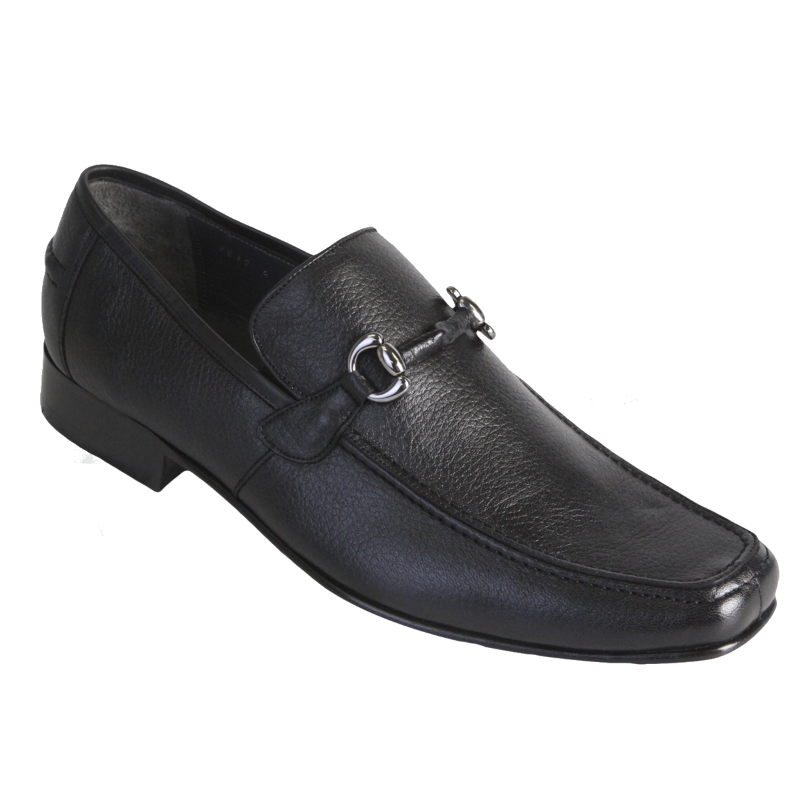 Los Altos Deerskin Bit Loafers Black