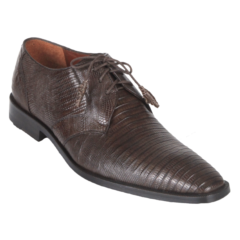 Los Altos Lizard Derby Shoes Brown