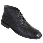 Los Altos Ostrich Quill Boots Black