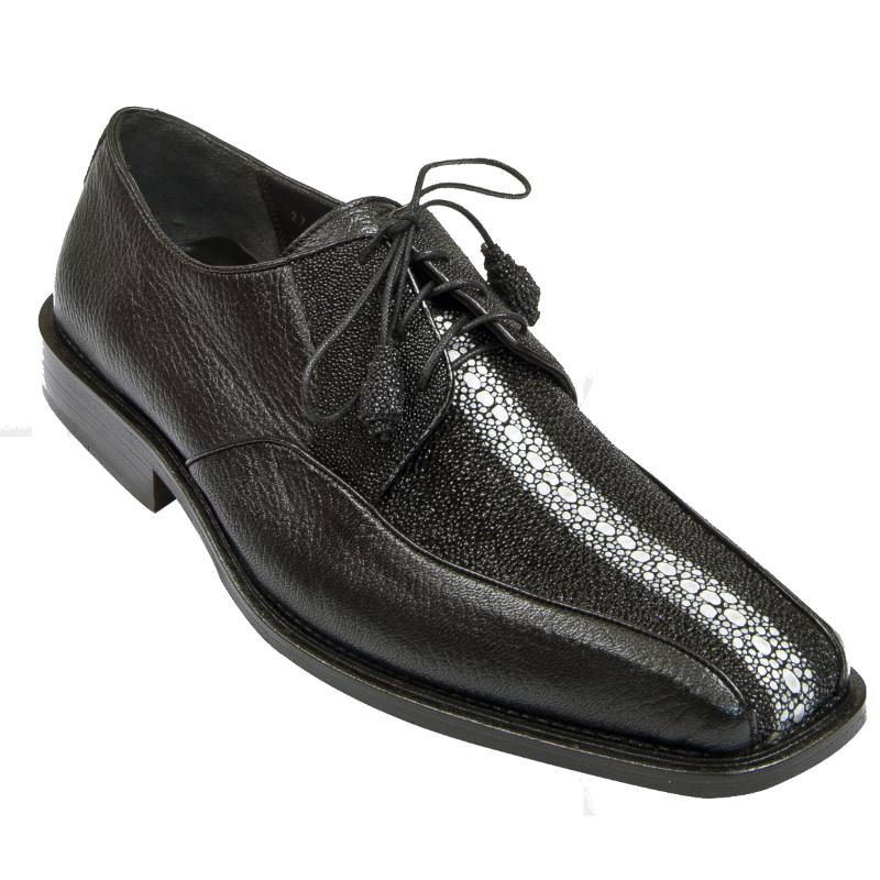 Los Altos Stingray & Deerskin Bicycle Toe Shoes Black