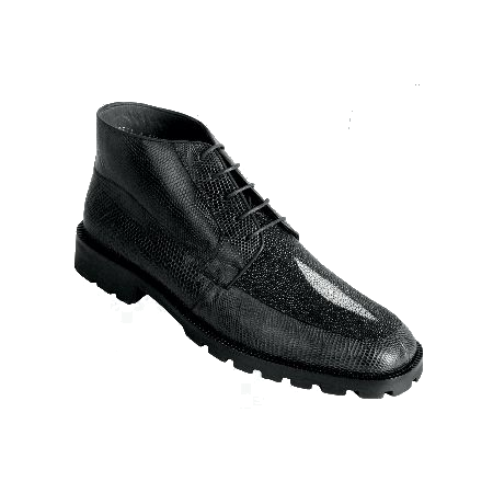 Los Altos Stingray & Lizard Boots Black