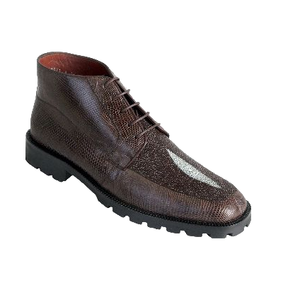 Los Altos Stingray & Lizard Boots Brown