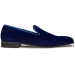 Mezlan Lublin Velvet Formal Loafers Blue