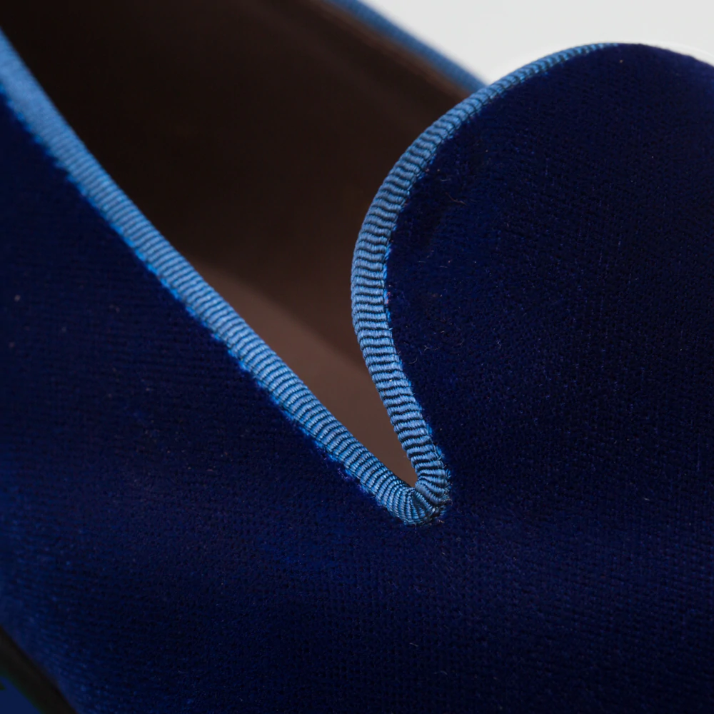 Mezlan Lublin Velvet Formal Loafers Blue (Lublin)