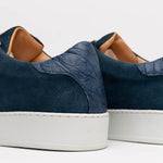 Zelli Olympias Calf & Crocodile Sneakers Sea Blue (61-101-SEA)