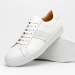 Zelli Luca Crocodile & Calfskin Sneakers White (61-100-WHT)