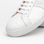 Zelli Luca Crocodile & Calfskin Sneakers White (61-100-WHT)