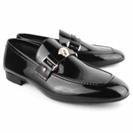 Corrente 5229 Patent Leather Ornament Loafer Black