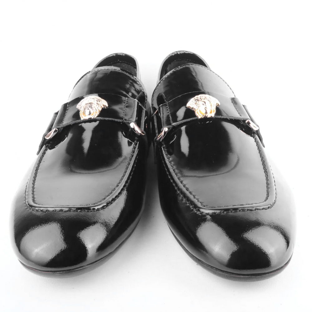 Corrente 5229 Patent Leather Ornament Loafer Black