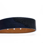 Marco Di Milano Lucca Ostrich & Stingray Belt Navy / Black
