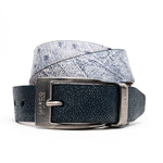 Marco Di Milano Lucca Ostrich & Stingray Belt Newspaper / Black