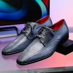 Marco Di Milano Lucca Ostrich & Stingray Shoes Navy