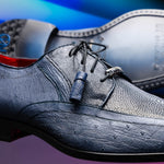 Marco Di Milano Lucca Ostrich & Stingray Shoes Navy