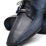 Marco Di Milano Lucca Ostrich & Stingray Shoes Navy