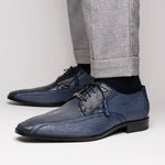 Marco Di Milano Lucca Ostrich & Stingray Shoes Navy