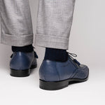 Marco Di Milano Lucca Ostrich & Stingray Shoes Navy