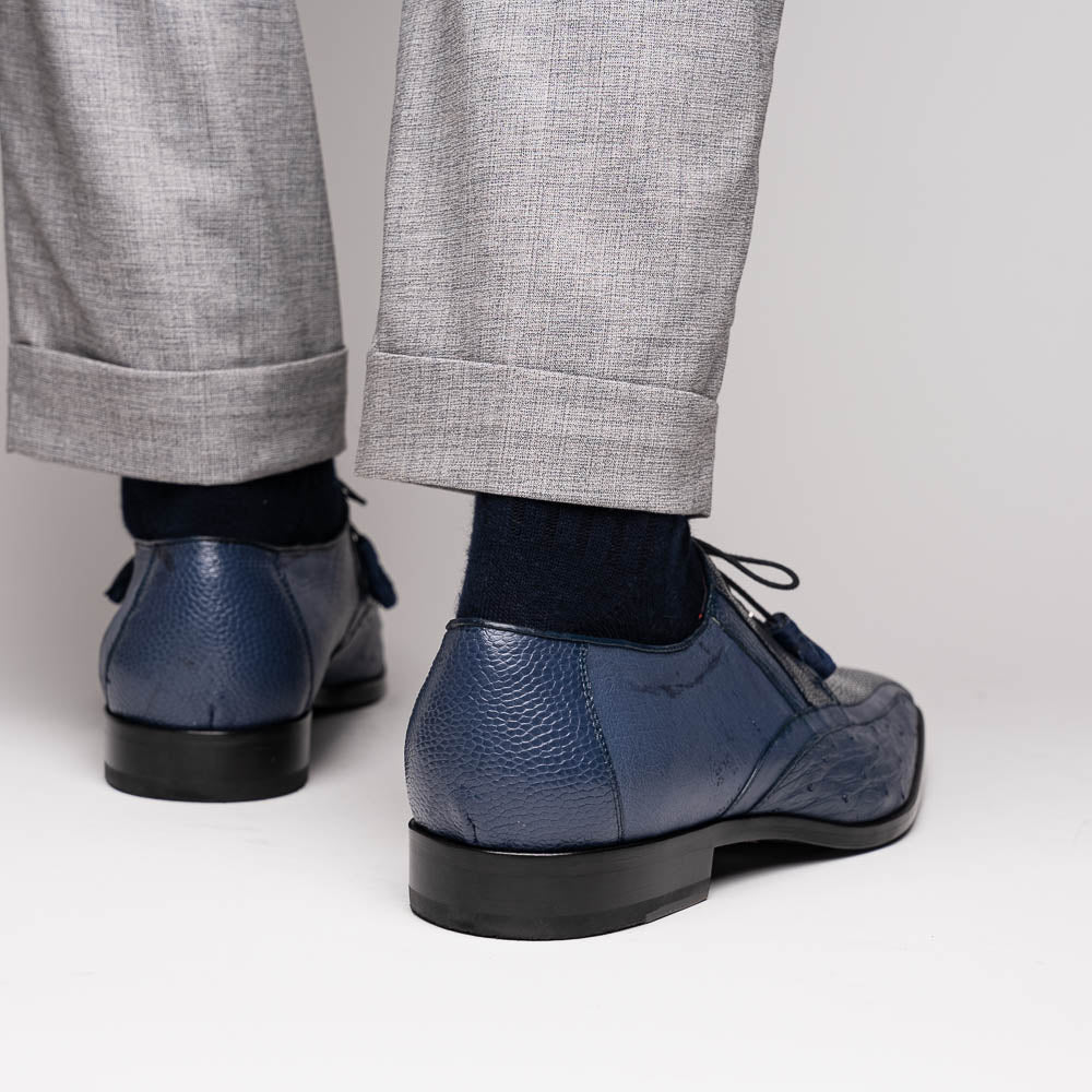 Marco Di Milano Lucca Ostrich & Stingray Shoes Navy