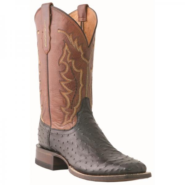 Lucchese M1612.TWF Hogan Ostrich Quill Boots Black
