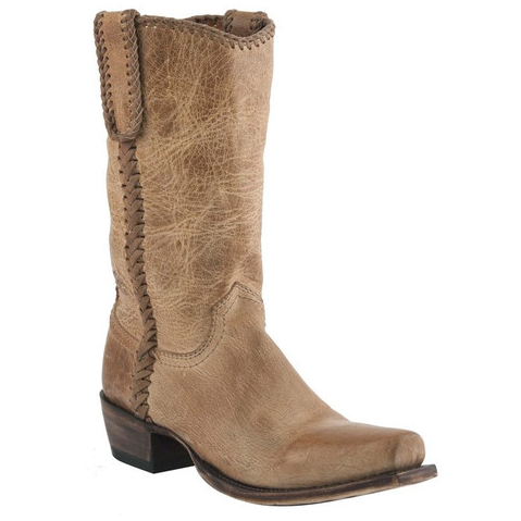 Lucchese M2602.74 Mad Dog Goat Leather Boots Pearl