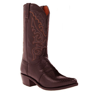 Lucchese M2901.J4 Lizard Boots Black Cherry