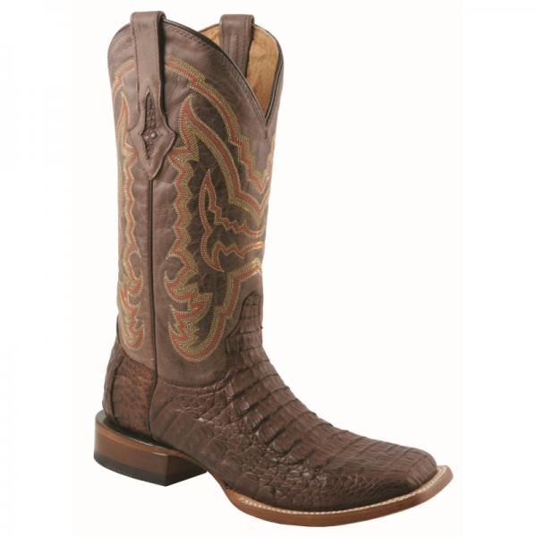 Lucchese M4539.TWF Brant Hornback Caiman Crocodile Boots Cigar Brown