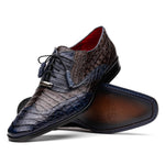 Marco Di Milano Luciano Caiman Crocodile Wingtip Shoes Navy / Brown