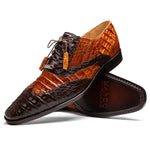 Marco Di Milano Luciano Caiman Crocodile Wingtip Shoes Cognac / Brown