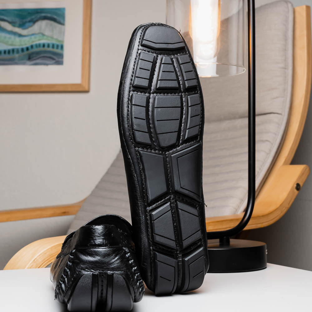 Belvedere Luis Ostrich Shoes Black
