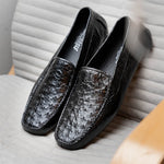 Belvedere Luis Ostrich Shoes Black
