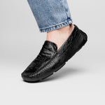 Belvedere Luis Ostrich Shoes Black