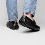 Belvedere Luis Ostrich Shoes Black