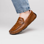 Belvedere Luis Ostrich Shoes Tabac