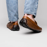 Belvedere Luis Ostrich Shoes Tabac