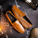 Belvedere Luis Ostrich Shoes Tabac