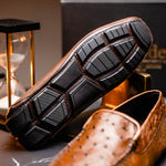 Belvedere Luis Ostrich Shoes Tabac