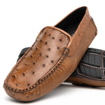 Belvedere Luis Ostrich Shoes Tabac