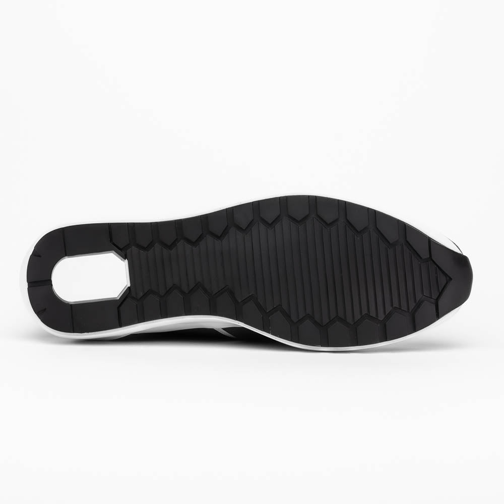 Marco Di Milano Lyon II Ostrich Quill & Calfskin Sneakers Black / White