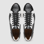 Marco Di Milano Lyon II Ostrich Quill & Calfskin Sneakers Black / White