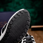 Marco Di Milano Lyon II Ostrich Quill & Calfskin Sneakers Black / White