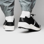 Marco Di Milano Lyon II Ostrich Quill & Calfskin Sneakers Black / White