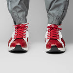 Marco Di Milano Lyon II Ostrich Quill & Calfskin Sneakers Red / White