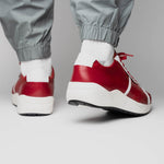 Marco Di Milano Lyon II Ostrich Quill & Calfskin Sneakers Red / White