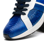 Marco Di Milano Lyon Ostrich Leg & Calfskin Sneakers Blue / White