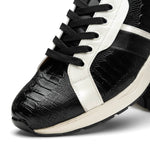 Marco Di Milano Lyon Ostrich Leg & Calfskin Sneakers Black / White