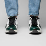 Marco Di Milano Lyon Ostrich Leg & Calfskin Sneakers Green / White