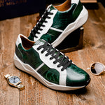 Marco Di Milano Lyon Ostrich Leg & Calfskin Sneakers Green / White