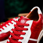 Marco Di Milano Lyon Ostrich Leg & Calfskin Sneakers Red / White